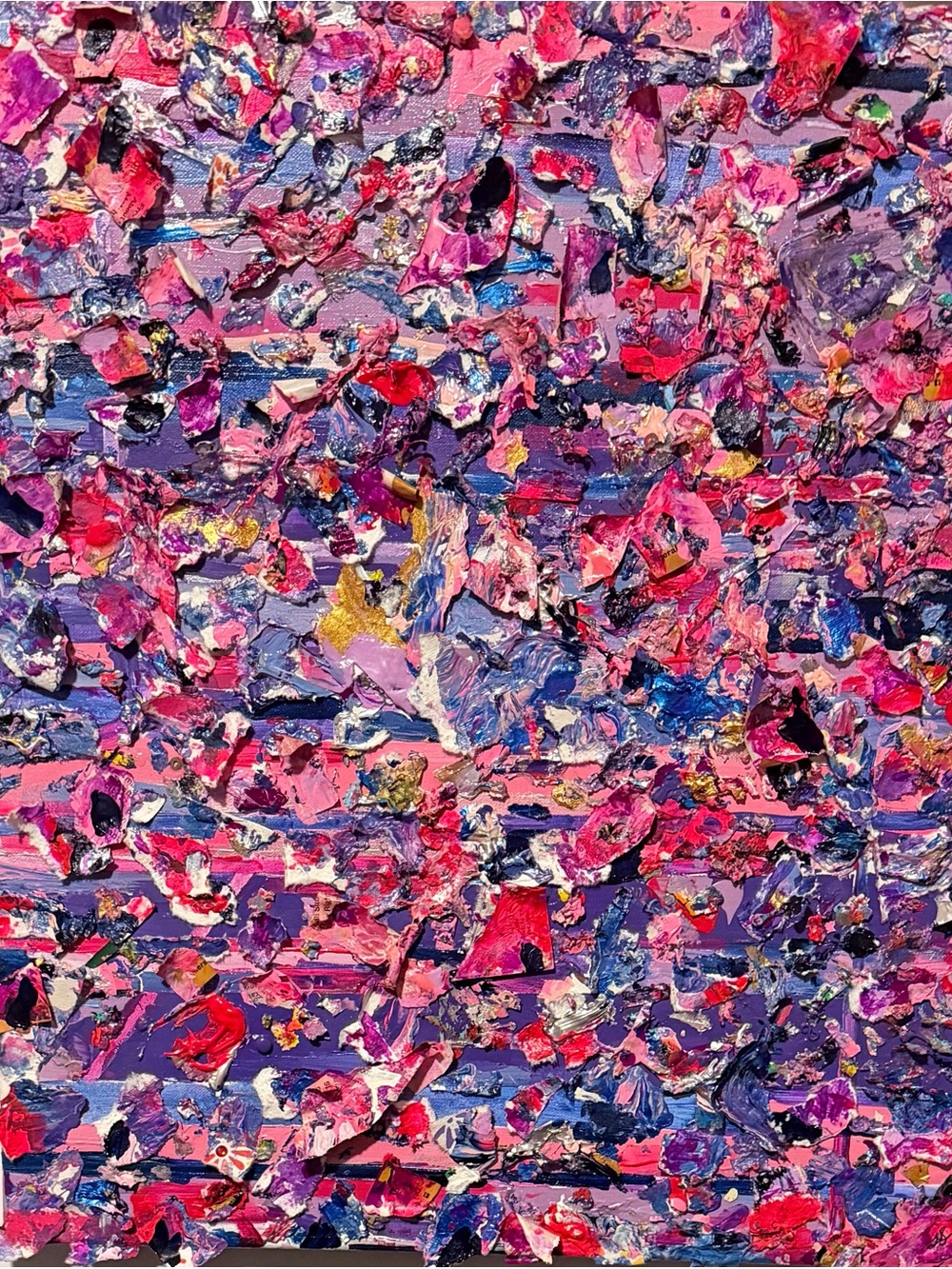 Abstract Pink & Purple Textured Canvas Wall Art by me